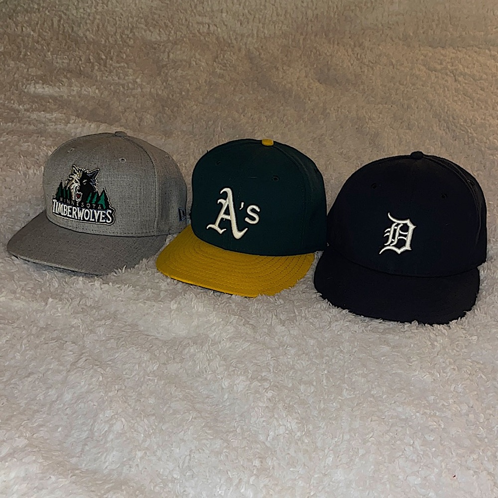 Lot of 3 New Era 5950 7 3/8